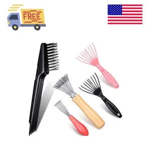 5-Piece Comb Cleaner Set - Rake, Brush and Tool for Removing Hair