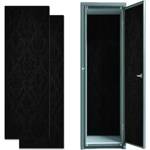 2 Pcs 12" x 36" Locker Magnetic Wallpaper, Luxury Seamless Charcoal Gothic Removable Magnetic Wall Sticker, Easy Install Locker Decor Accessories for Office School