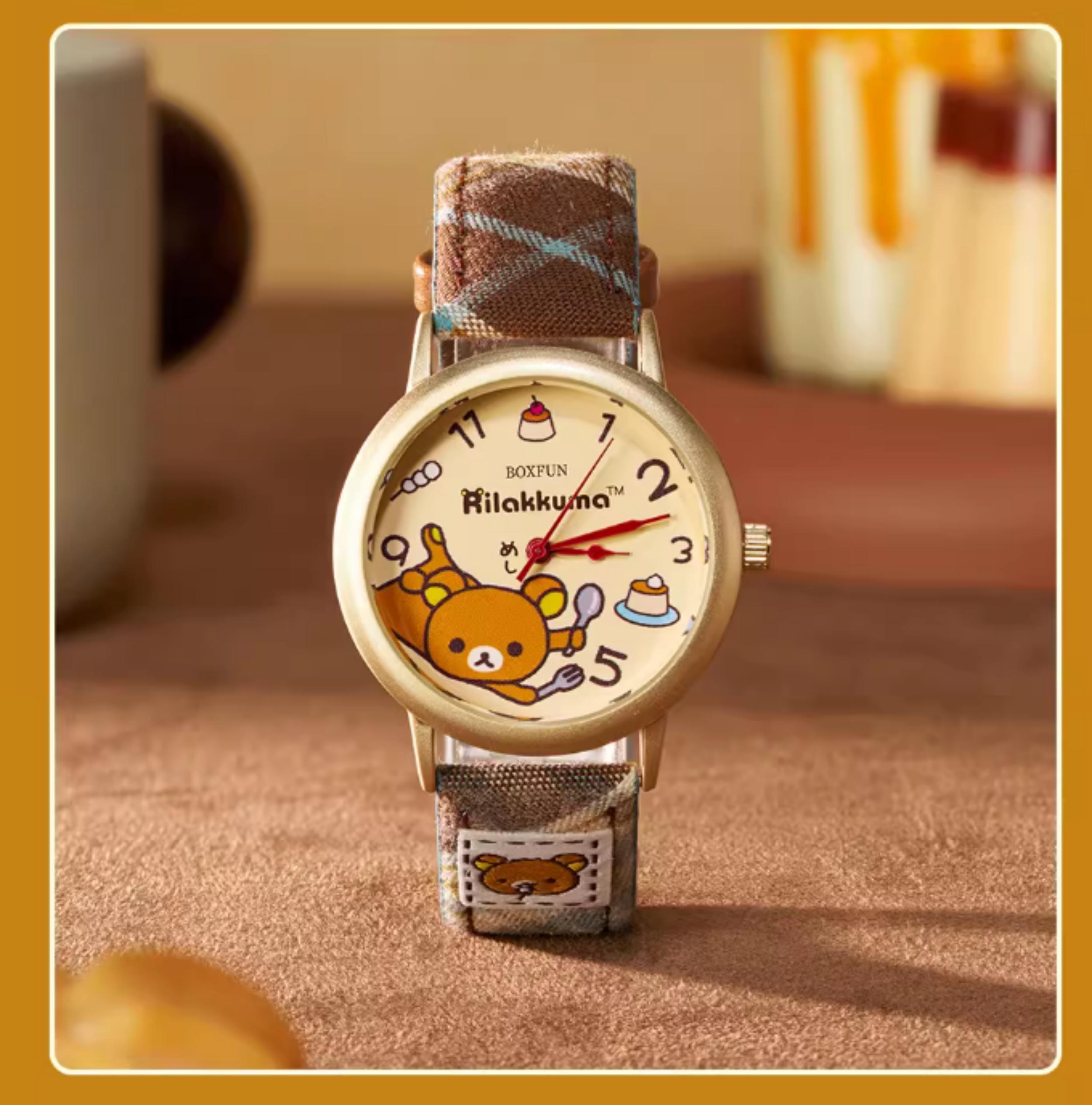 MINISO Rilakkuma Gulu Gulu Moment Series Watch Blind Box,8 Regular + 3 Hidden,Cute Character Analog Quartz Watch, Adjustable Band,Collectible Surprise Unboxing for Fans,Trendy Fashion Gift for Friends Holiday Present Mother's Day Gift Children's Day Gift