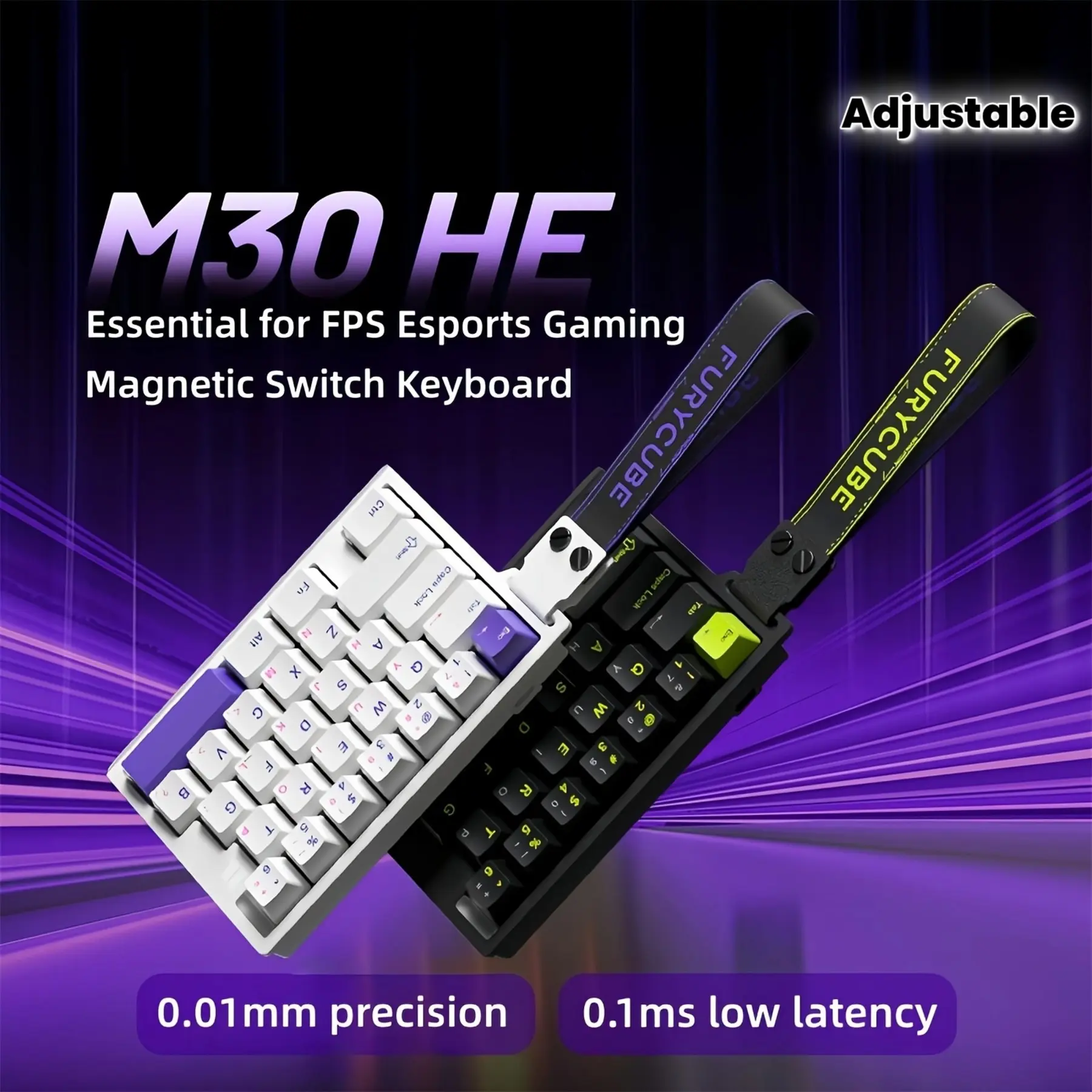 Latest Fast-Trigger Gaming Keyboard, Hall Effect Magnetic Switch Single-Handed Hot-Swappable RGB Wired Mechanical Keyboard with Adjustable Drivers 8K Hz Polling Rate Macro Keyboard, Suitable for Esports Gamers (Black)