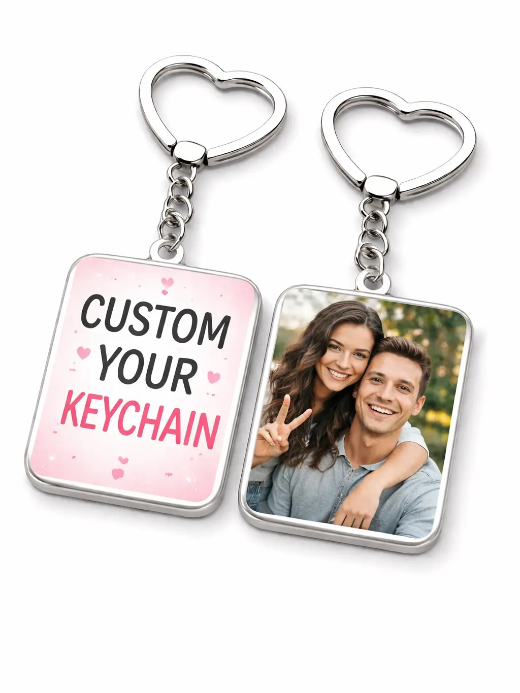 LoonStore Acrylic Square Keychain - Customized Image Photo Print, Decorative Chain Keychain, Custom Fashion Accessory, Customized Gift for Daily Use, Customized Gifts, Acrylic Keychain Keychains