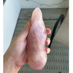 Rose Quartz Flame Cut Crystal (1.16lbs)