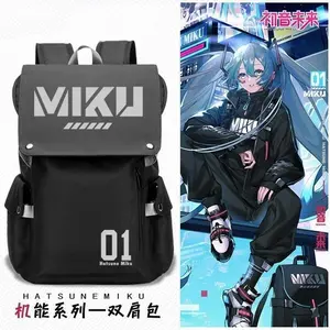 Hatsune Miku co-branded anime schoolbag, cartoon trend, large-capacity backpack, holiday gift for middle school students