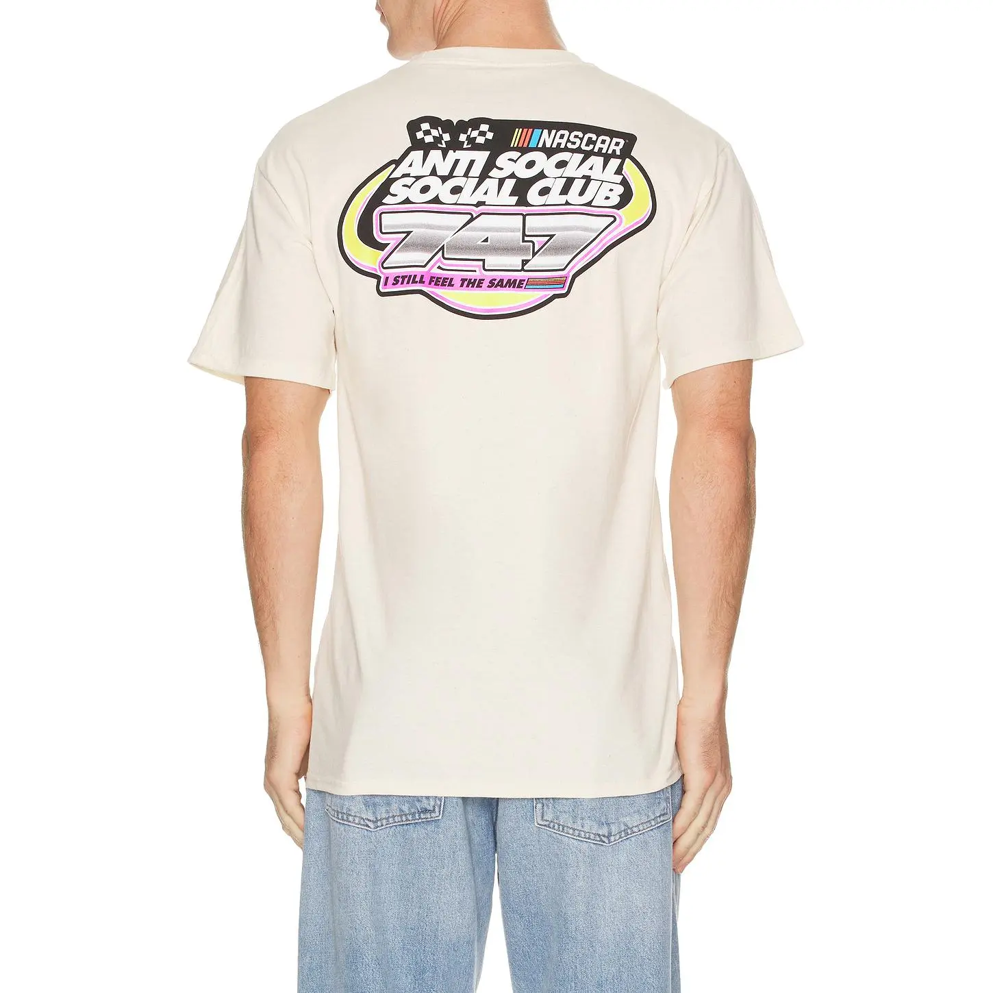 Anti Social Social Club x Nascar 747 Tee in Oatmeal Unisex