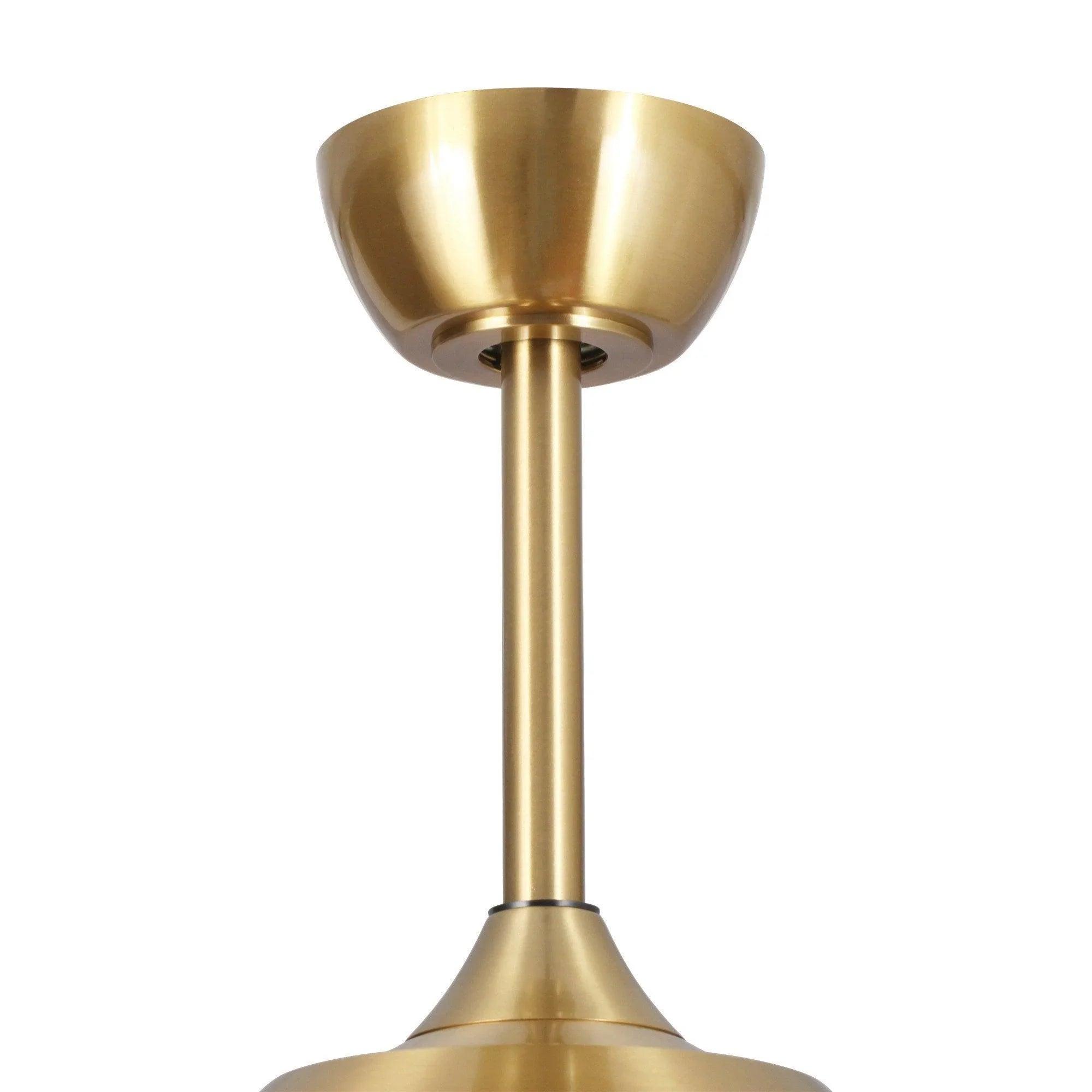 Luxurious 52-Inch Gold Ceiling Fan with Dimmable LED Light & Remote Control | Modern Elegant Home Decor