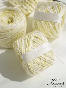 Premium Hand-Mixed Yarn No.2 for Knitting - Cotton & Polyester Blend