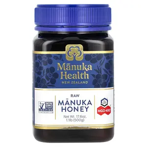 Manuka Health Raw Manuka Honey, UMF 13+, MGO 400+, 17.6 oz (500 g)