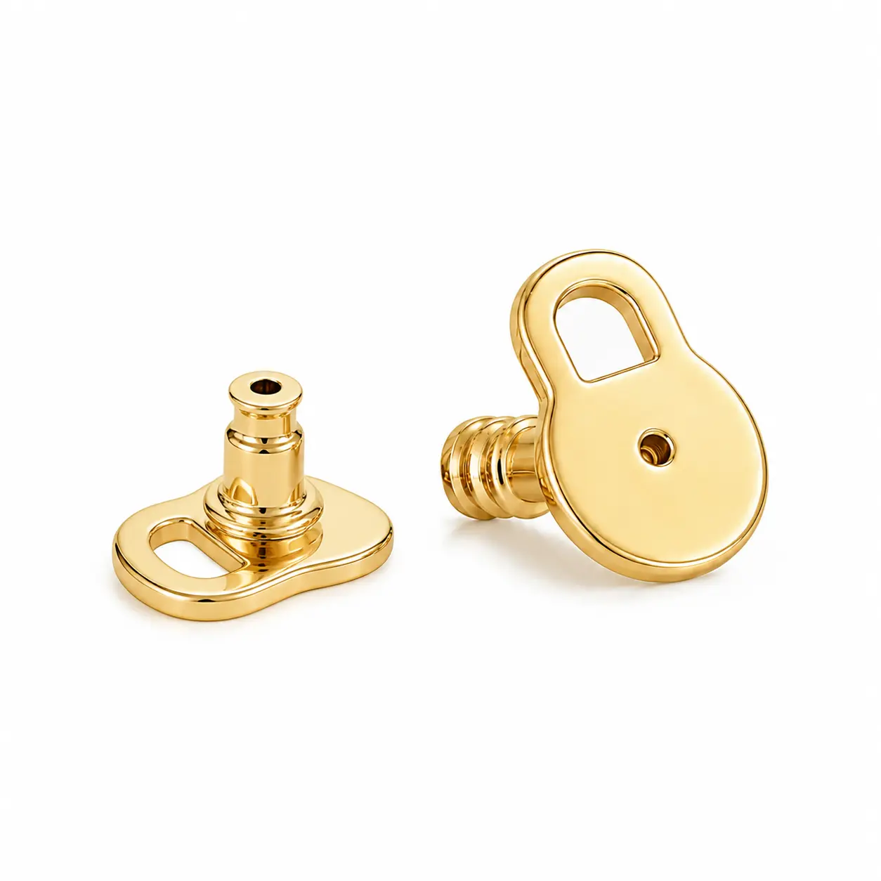 14K Gold Plated Lobe Lifters, Skin Friendly Earring Backs Supports For Heavy Droopy Ears, Fit For Studs Dangling Statement Earrings, Trendy Fashion Jewelry Accessories For Women