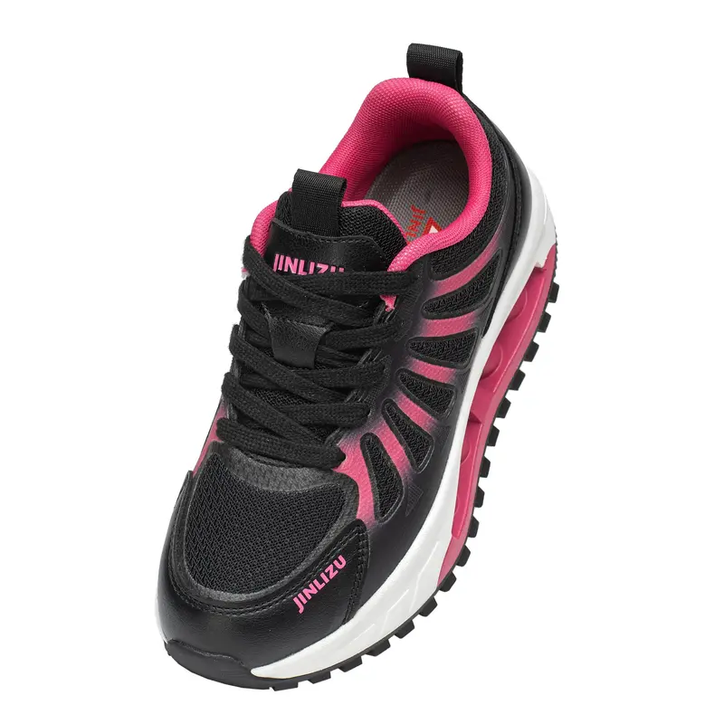 JINLIZU Women's Lace-Up Slip-On Casual Sneakers - Orthotic Walking Footwear with Arch Support, Rubber Sole, All-Seasons Design, Proper Alignment, Durable Laces for Daily Use