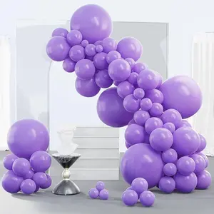 PartyWoo Purple Balloons 140 pcs Different Sizes of 18 12 10 5 Inch Purple Balloon Arch Kit Garland for Birthday Graduation Engagement Wedding Bachelorette Bridal Shower Party Decorations Purple-Y15