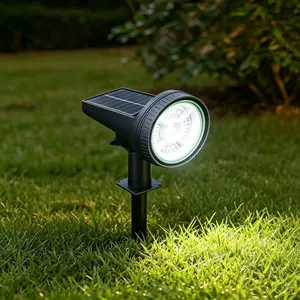 1 Pack Solar Landscape Lights, Outdoor LED Spotlight, 55 LEDs with Three Dimming Levels, Smart Light Control for Automatic Night Illumination, Suitable for Courtyards, Lawns, Flower Beds, Advertising Sign Lighting, and Landscape Trees