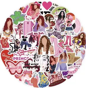 Letter Pattern Graffiti Sticker 50pcs Creative Self-adhesive Decorative Decals DIY Stickers for Water Bottle Laptop Phone Case Scrapbooking Journal