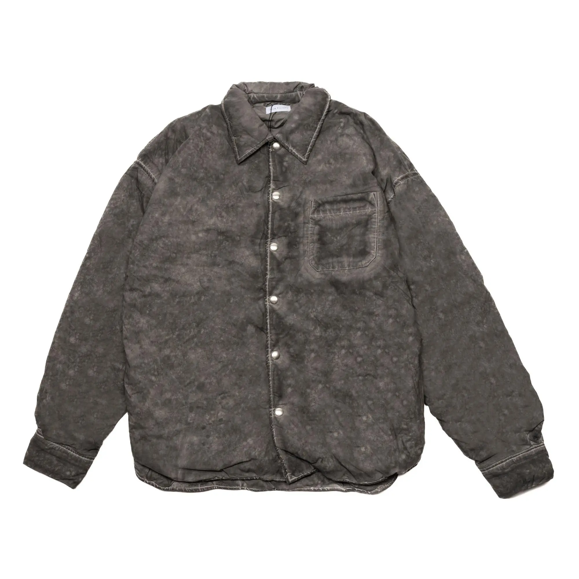 John Elliott Cold Dye Scout Overshirt - Men's Oversized Long-Sleeve Full-Sleeve Basic Tops, Menswear Casual Everyday Clothes Shirt