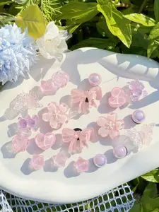 20-Piece Soft Color Resin Decor Shoe Charms, Shoe Decorations with Removable Clips, Includes Heart, Bear, Bow, Butterfly Designs for DIY, Perfect for Women's Footwear, Sandals and Boots, Great Gift for Easter, Birthdays, Valentine's Day