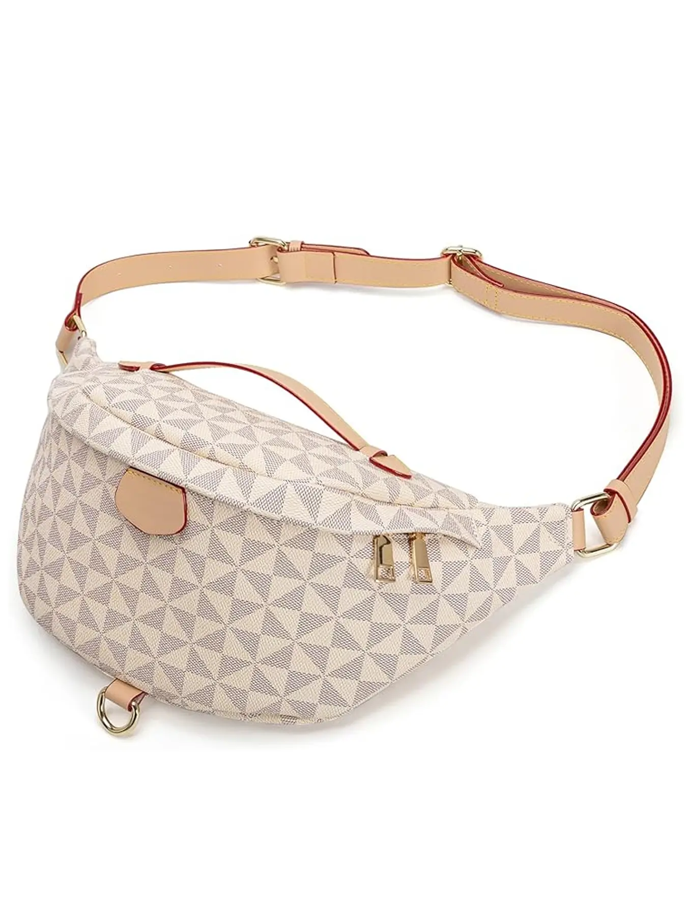 Crossbody Sling Bag Purse for Women, Crossbody Fanny Pack Sling Bag for Women Small Belt Chest Bum Checkered Crossbody bag for Daily Shopping Casual Waist Bag