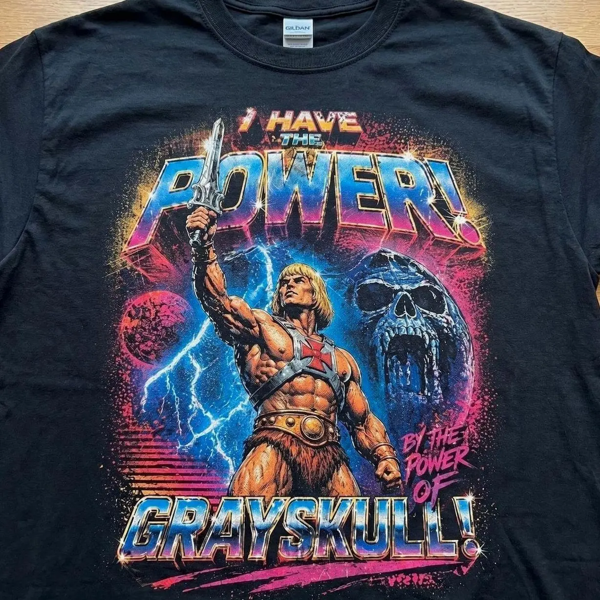 He-Man I Have The Power Tee | Vintage 80s Cartoon Masters of the Universe Shirt 5LL Z9R