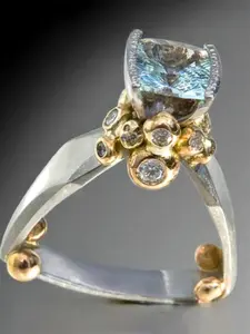 1 PC Glamorous Cubic Zirconia Ring For Women Wedding Engagement Valentine's Day Party Gift Solitaire Engagement Ring