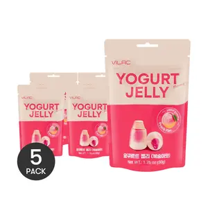 5Packs Vilac Korean Peach Lactic Acid Soft Candy - 50g Each | Delicious & Chewy Treats