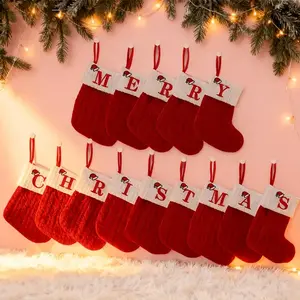14pcs Merry Christmas Stocking Hangers, Holiday Gift Bag Hangers, Seasonal Ornaments, Lightweight Hangers, Hanging Decorations