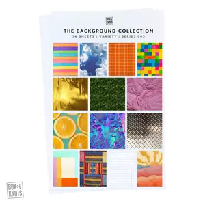 The Background Collection | Series 005 | Variety | Full Sheet Sticker Collage Adhesive | Matte Decorative Junk Journaling Decor | Scrapbooking Craft Kits