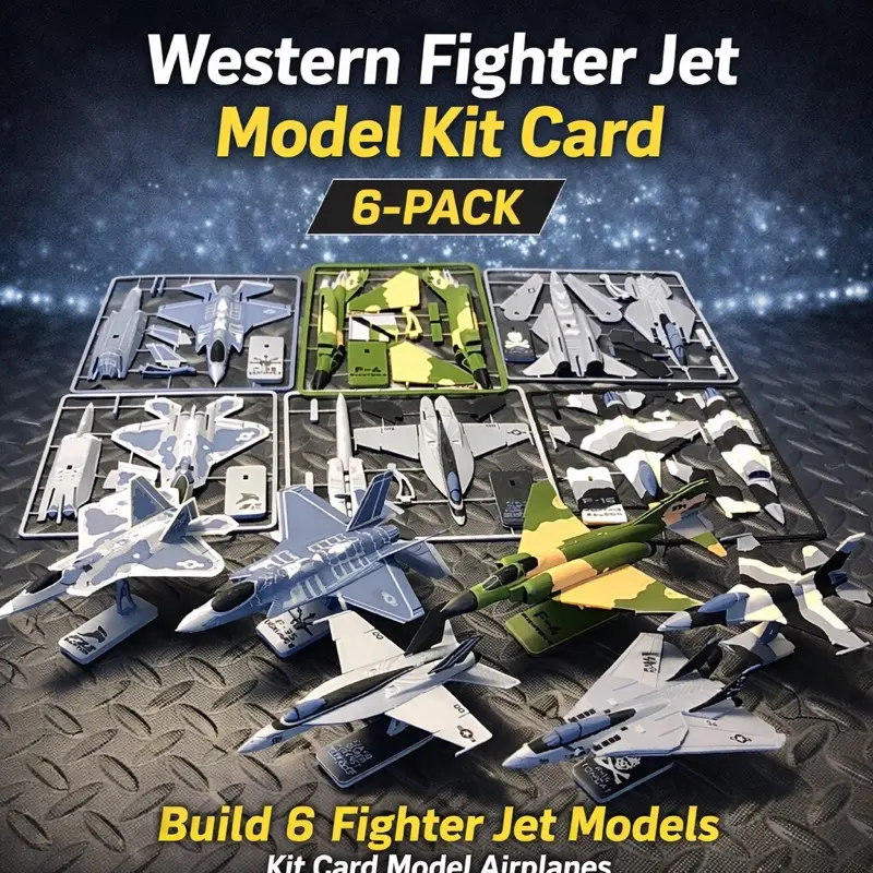 Micro Fighter Jet Model Kit Cards (6-Pack)
