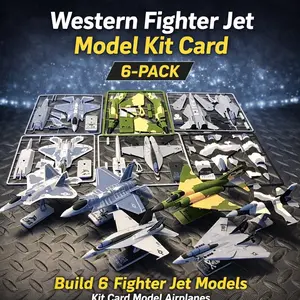 Micro Fighter Jet Model Kit Cards (6-Pack)