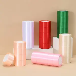 Satin Multi-Color Decorative Ribbon Spool Set, Home & Festive Party Supplies for Sprays, Confetti & Streamers