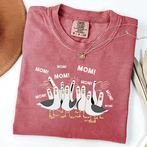 Comfort Colors Funny Seagulls Mom Shirt, Meme Seagulls Mom Mom Mom Tee, Seagull Finding Nemo T Shirt, Funny Apparel Gift For Mama , Unisex Garment-Dyed Tee, Classic Streetwear