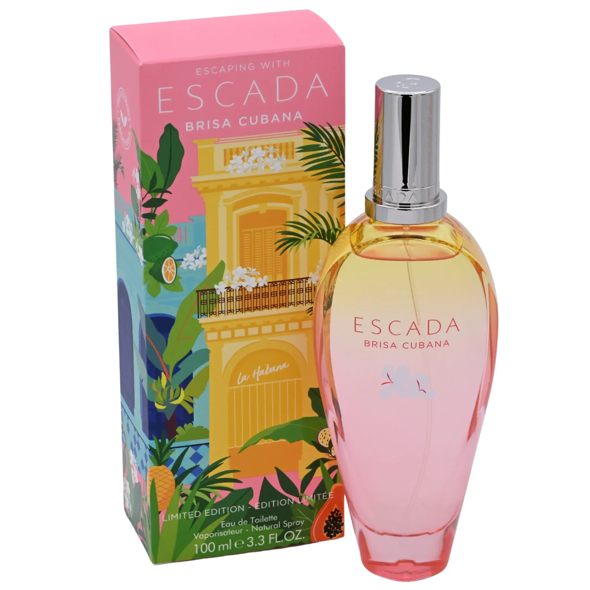 Brisa Cubana Eau de Toilette Spray for Women, Tropical Perfume with Lime & Mint Notes, Limited Edition - 3.4 oz (100 ml), Women Perfumes