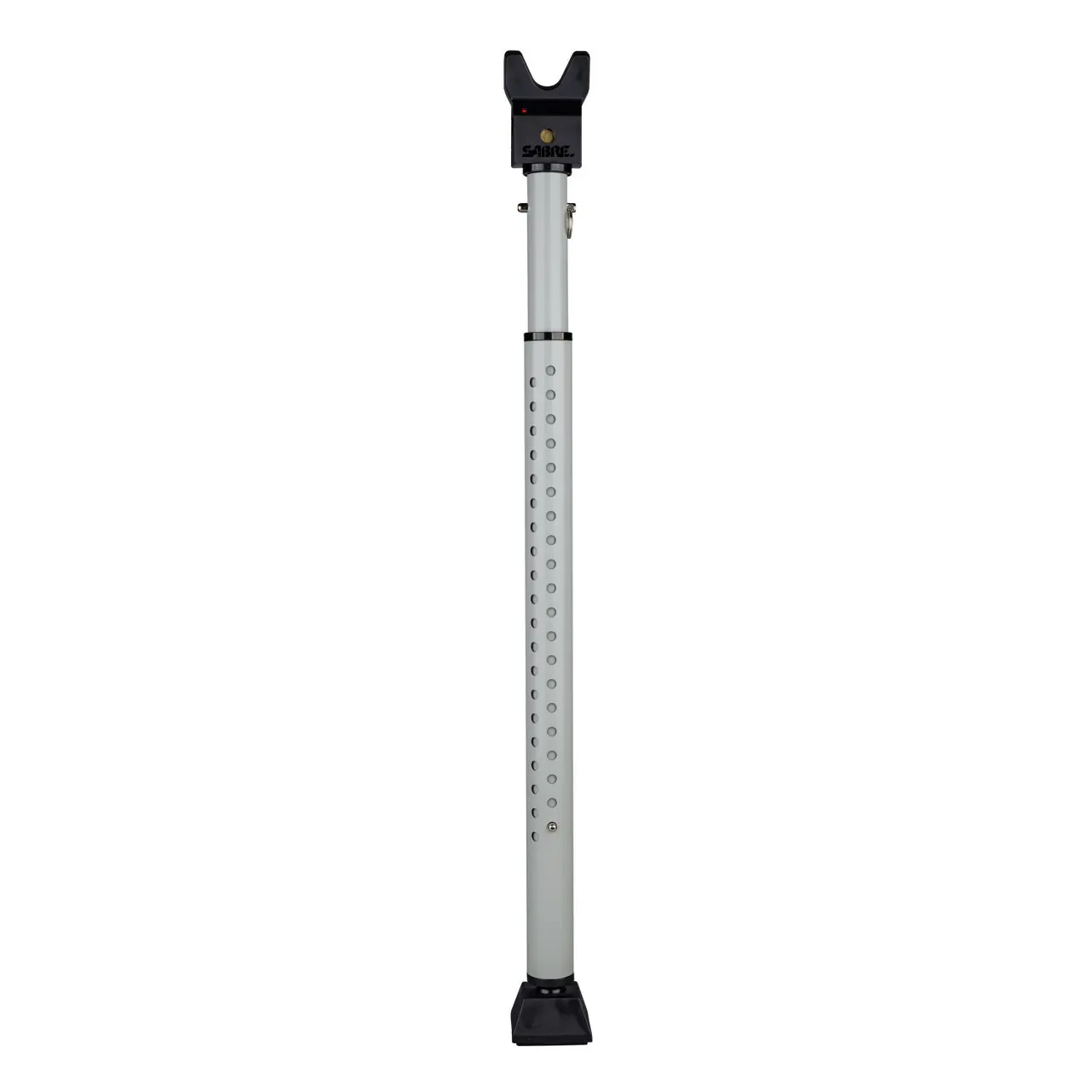 SABRE Door Security Bar with Vibration Detecting Alarm 115dB Siren, Adjustable Height, Hinged Doors 29.5” to 44” - Sliding Doors 27” to 41.5”, Steel Construction