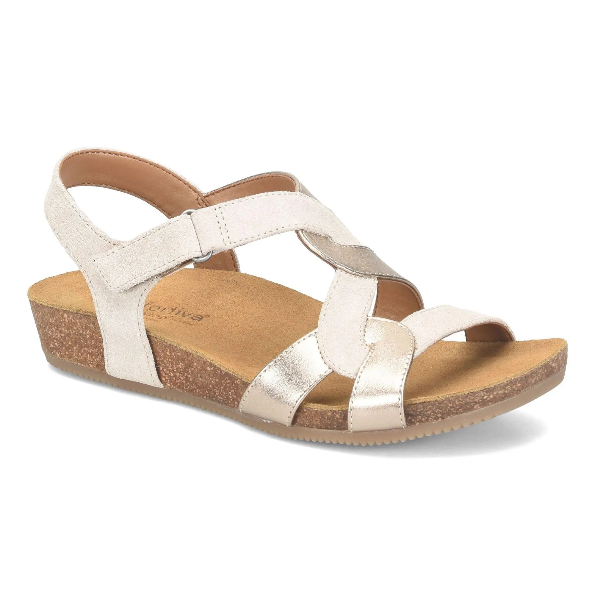 Comfortiva Leather Colorblock Sandal - Garner