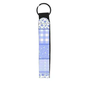 abbyrose Blueberry Quilt Wristlet Key Chain