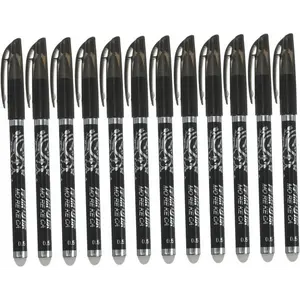 8–12pcs Erasable Gel Pens Set | Black & Blue Ink | Smooth Writing School Pens For Students | Back To School Stationery Must-Have