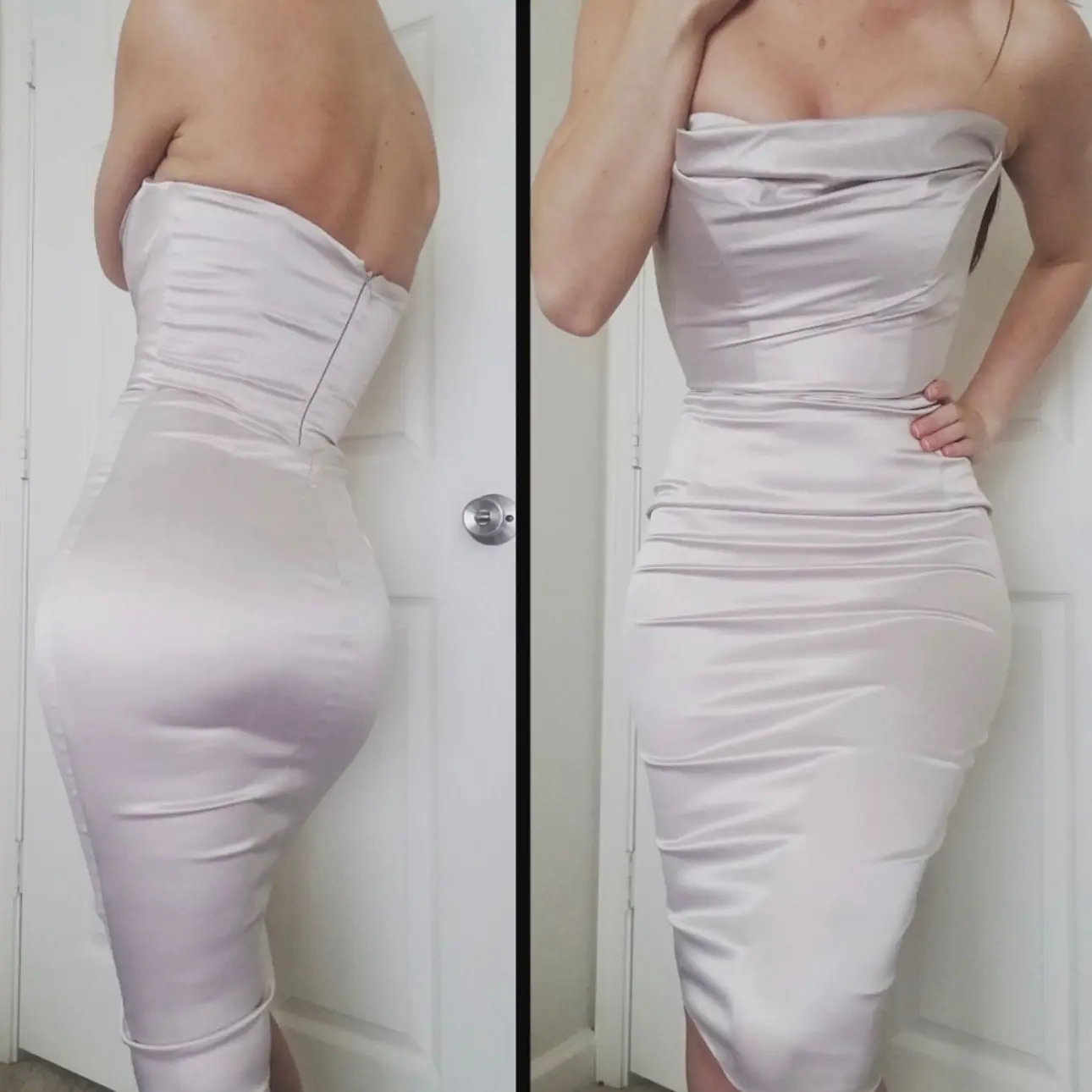 Oh Polly Bodycon Form Fitting Satin Mini Dress Women's Size 2 - TikTok Shop