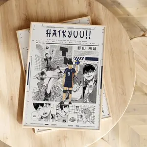 Haikyuu Anime Poster - Tobio Kageyama Poster Karasuno High - Japanese Manga Poster - Haikyuu Art Print - Haikyuu Wall Art - Manga Wall Art - No Frame