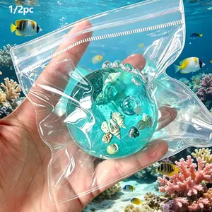 1/2pc Ocean Shell Ball Stress Relieving Toy, Relieve Anxiety, Slow Rebound Stress Relieving Toy, Interesting Interactive Design, Party Gift, Festival Gift Creativity, Perfect Gift Selection