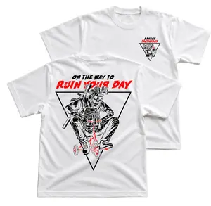 Savage Tacticians Ruin Your Day T-Shirt, On The Way To Ruin Your Day Graphic Tee, Tactical Soldier Tricycle Back Print Shirt, Night Vision Helmet Front Logo, Range Day Humor Apparel Gift for Men