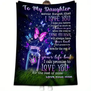 280g Weight [Gift for Daughter] Daughter Blanket - Mom's Gift, Birthday, Anniversary, Graduation Gift