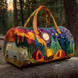 Weekend travel bag, bohemian/floral/patchwork/colorful/animal/constellation/rustic cartoon print tote bag, large-capacity unisex gym travel bag, practical storage bag suitable for family camping and picnics