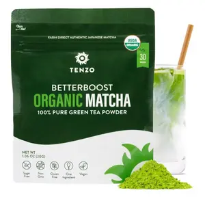 Tenzo Matcha Green Tea Powder - Matcha Powder USDA Organic Premium Grade - Authentic Japanese Matcha Tea - Original Matcha Latte Powder - BetterBoost (1.06 Ounce)