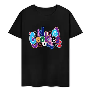 Cookies T-Shirt, Many Color Many Letter Tee Multicolor T-Shirt Fullsizes Tee,Unisex Cotton Tees, Unisex Cotton Graphic Shirt,Unisex Crewneck T-shirt for Men And Women short sleeve casual tshirt