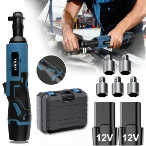 YUNXI 3/8'‘ 45N 380rpm electric ratchet wrench, 12V heavy duty, cordless electric socket wrench set, built-in LED light time-saving and labor-saving, automatic maintenance tools, gifts, essential, limited editioncordless ratchet wrench milwaukee m12