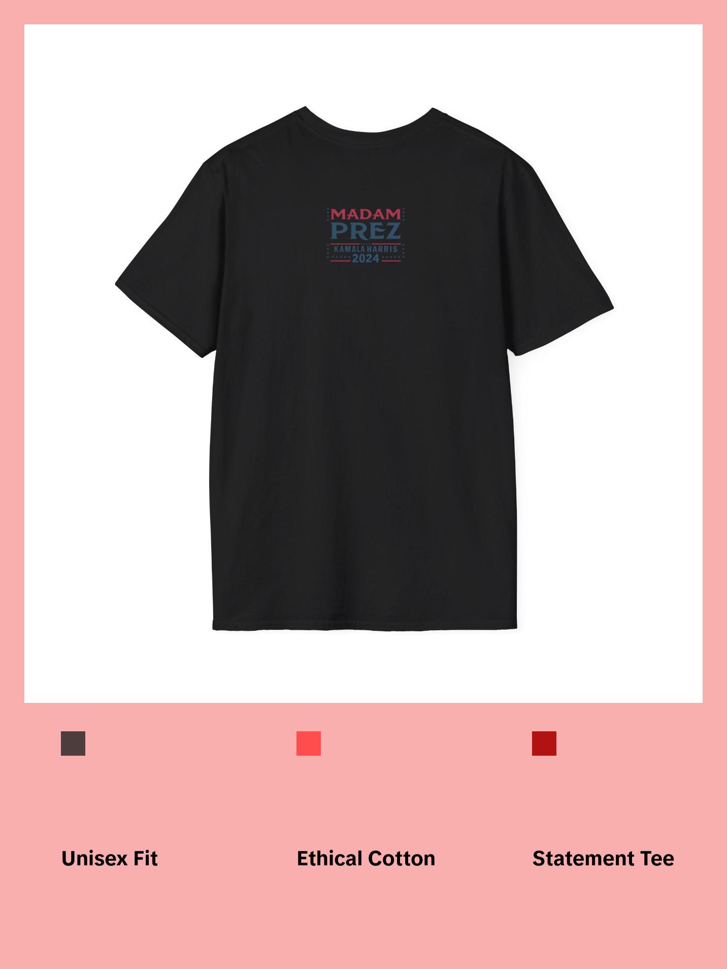 Kamala Harris "She'll Run This Motha" Graphic T-Shirt - Bold Feminine Statement Tee - Available in 10 Colors Casual Comfort