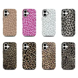 Luxury Leopard Print Phone Case Vintage Trendy Fashion Double Layer Shockproof Anti Slip Full Protective Stylish Smartphone Accessory Daily Casual Elegant Cover for iPhone 17 16 15 14 13 X XS XR XS Max Pro Max Plus