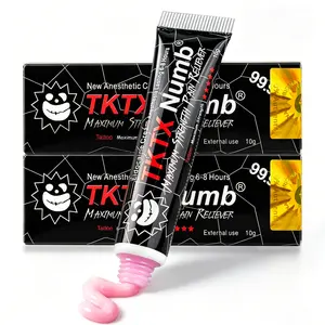 2 Pack TKTX Tattoo External Cream I Black 99.9% Limited Edition Very Strong I For Tattoos I Laser Removal | Waxing I EyebrowThreading I Tattoo Numbing Cream 10g