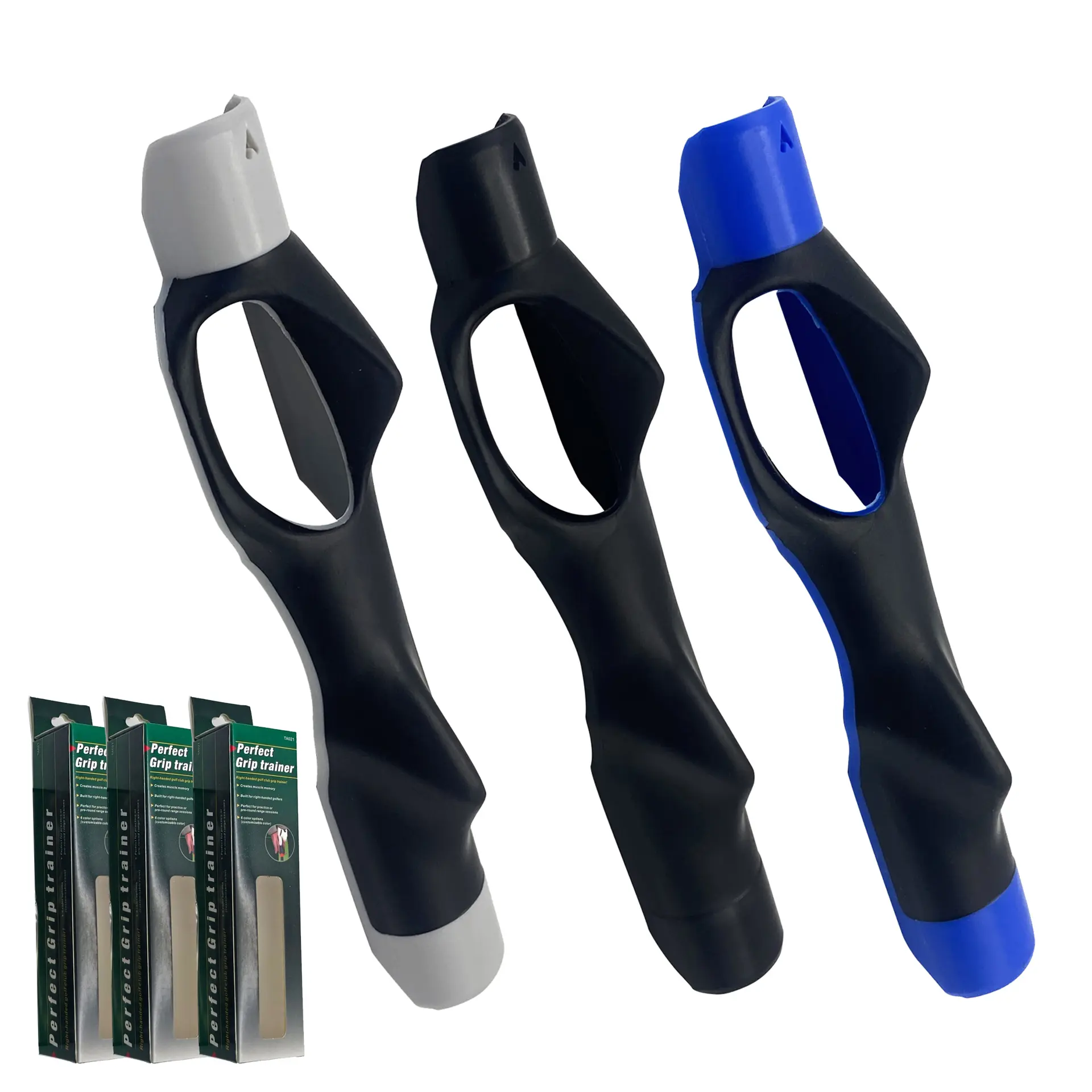 3 pack Golf Grip Trainer Attachment for Correct Hand Positioning & Muscle Memory, Golf Training Aid for All Clubs (Driver to Wedge)