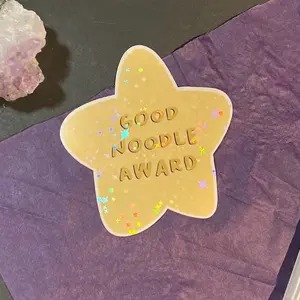 Good Noodle Sticker|Star Sticker, Holographic Sticker, Gold Star Sticker, Trying My Best Sticker, Holo Stars, Reward Chart Star, Star Decal Vinyl Decorative Decor