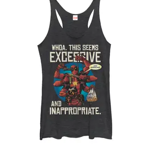 Women's Marvel Deadpool Excessive Behavior Racerback Tank Top