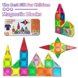 40PCS Mini Magnetic Building Blocks Set for Preschoolers Ages 3+ Educational Sensory Toys Portable Travel Play Set Ideal for Imaginative Play