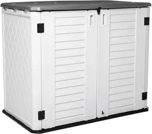 Garden 4 ft. W x 2 ft. D Plastic Horizontal Garage Shed outdoor storage